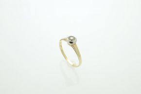 Zlatý prsten starožitný se safírem 1,55g 14kt