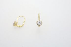 Zlaté náušnice s diamanty 2g 14kt