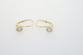 Zlaté náušnice s diamanty 2g 14kt