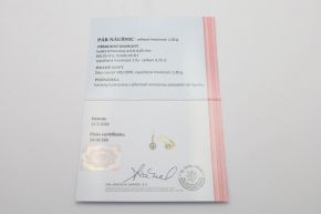 Zlaté náušnice s diamanty 2g 14kt