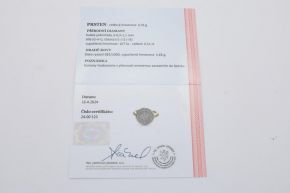 Zlatý prsten s diamanty 4,76g 14kt