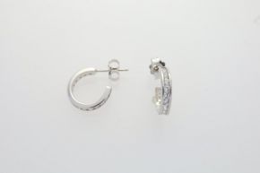 Zlaté náušnice se zirkony 2,95 g 14kt