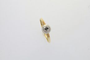 Zlatý prsten s diamantem 2,61g 14kt