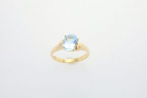 Zlatý prsten s Topazem 2,47g 14kt