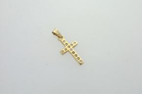 Zlatý přívěsek se zirkony 0,98g 14kt