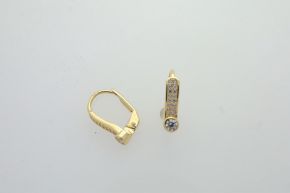 Zlaté náušnice se zirkony 2,28g 14kt