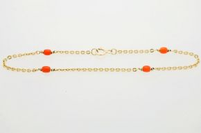 Zlatý náramek s korálem 2,24g 14kt