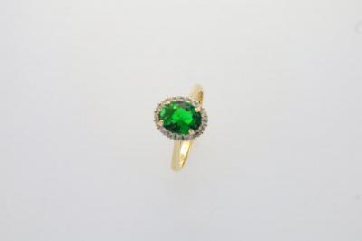 Zlat&yacute; prsten se zirkony 2,66&nbsp;g 14kt