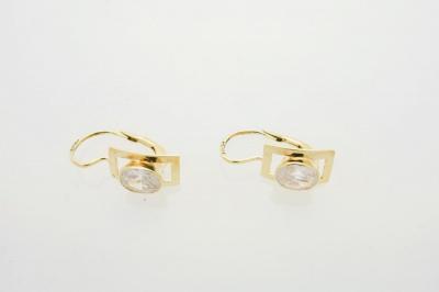 Zlat&eacute; n&aacute;u&scaron;nice se zirkony 2,68&nbsp;g 14kt