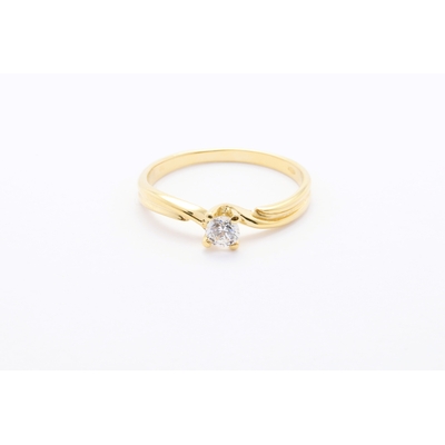 Zlat&yacute; prsten se zirkonem 2,26&nbsp;g 14kt