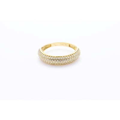 Zlat&yacute; prsten se zirkony 2,18&nbsp;g 14kt