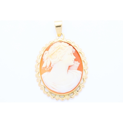 Zlat&yacute; př&iacute;věsek s&nbsp;kamenem Cameo 6,82&nbsp;g 14kt