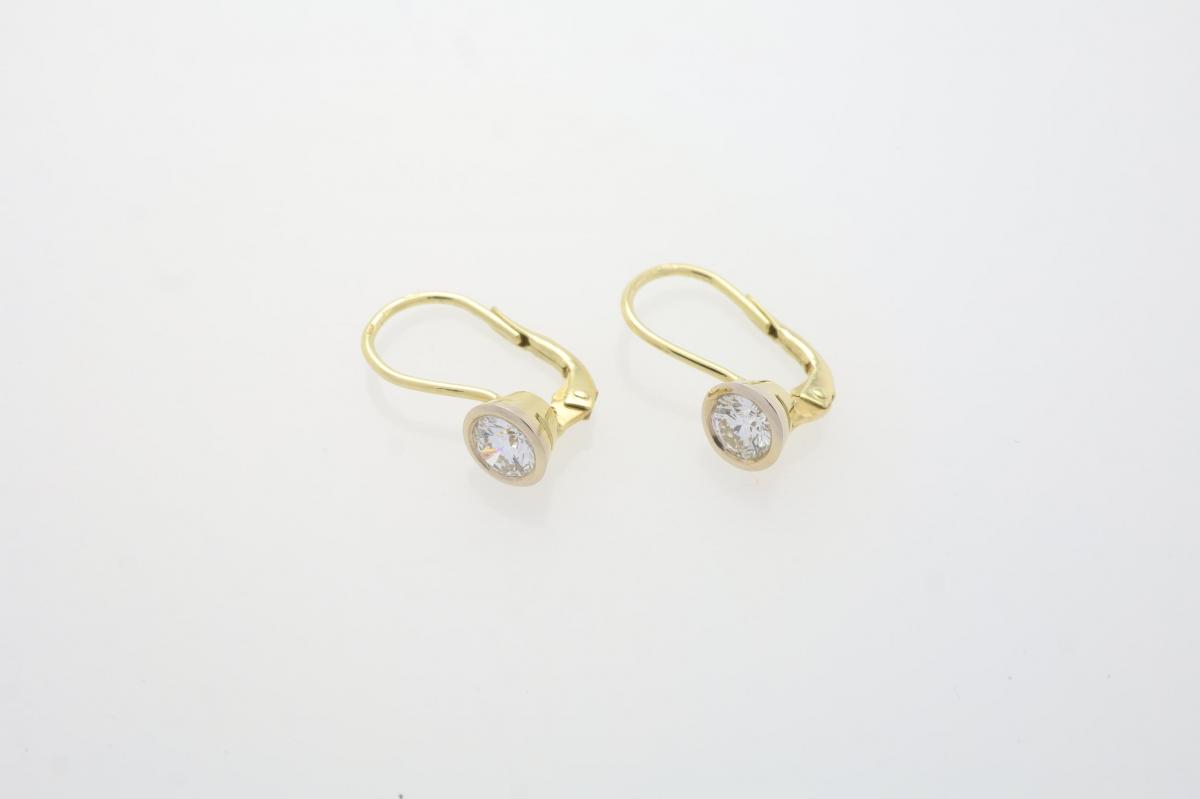 Zlat&eacute; n&aacute;u&scaron;nice s&nbsp;diamanty 2&nbsp;g 14kt