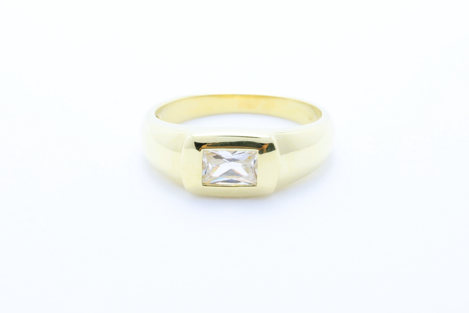 Zlat&yacute; prsten se zirkonem 4,85&nbsp;g 14kt