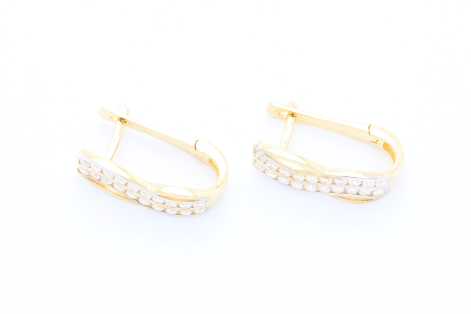 Zlat&eacute; n&aacute;u&scaron;nice se zirkony 3,12&nbsp;g 14kt