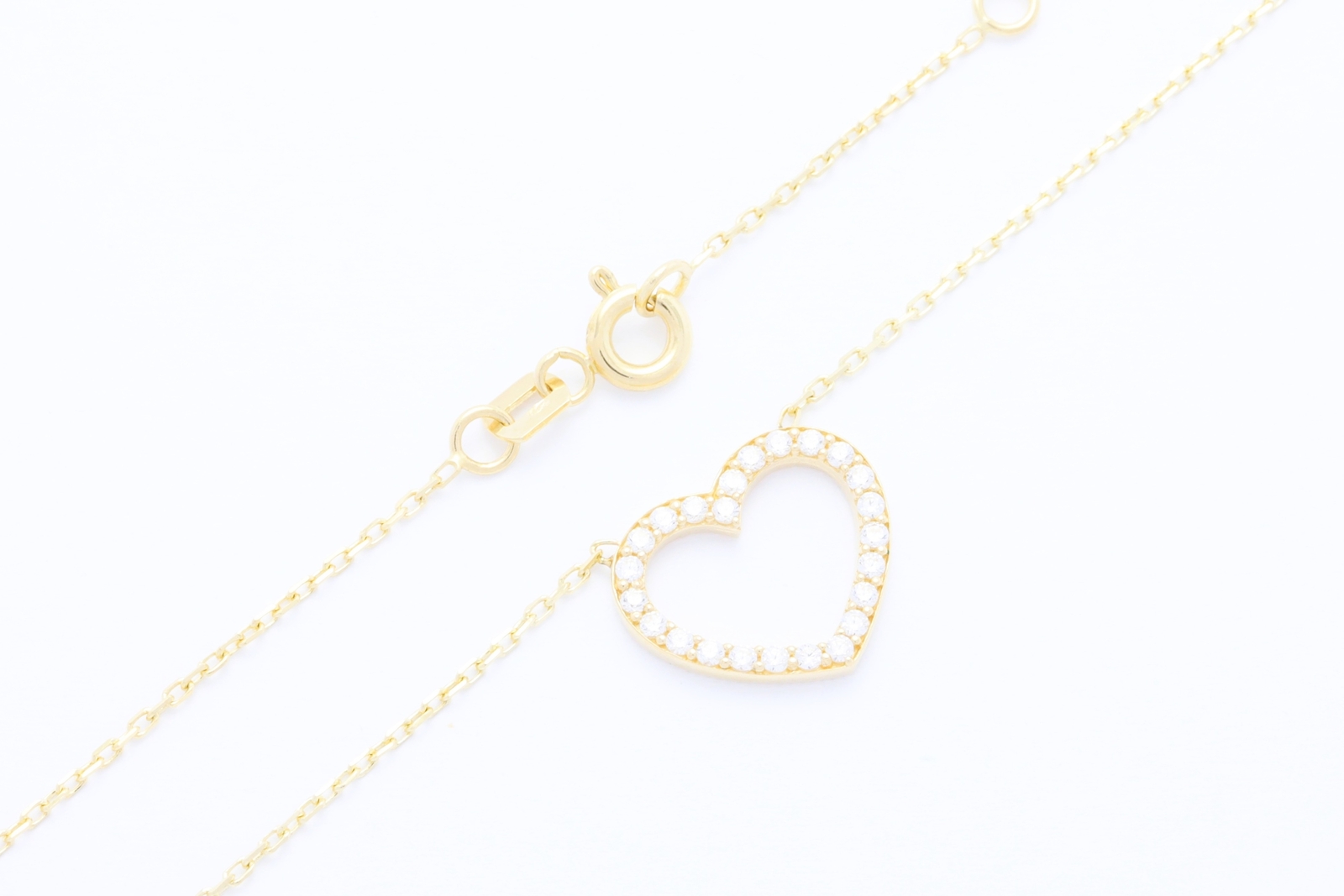 Zlat&yacute; řet&iacute;zek s&nbsp;př&iacute;věskem se zirkony 2,01&nbsp;g 14kt