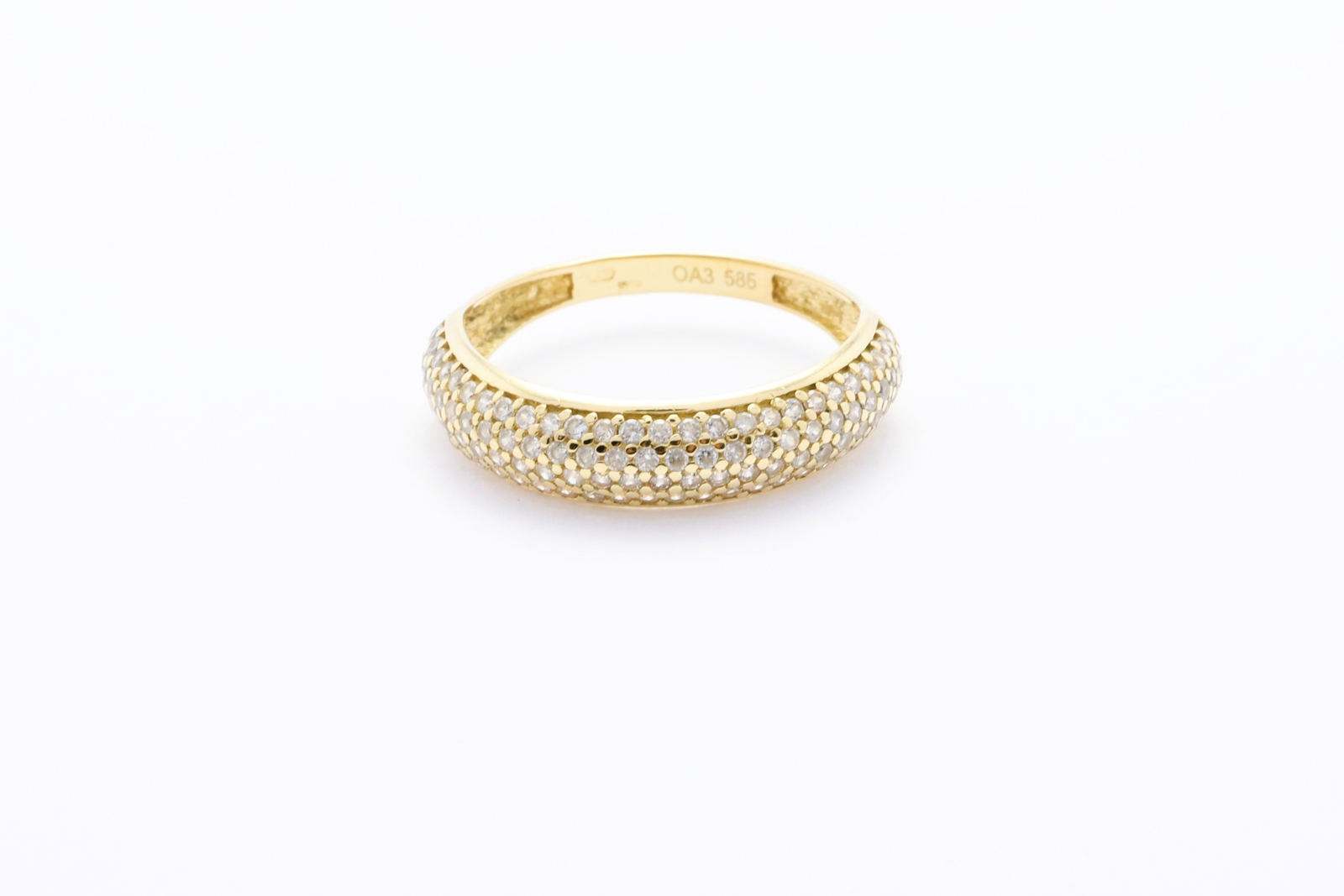 Zlat&yacute; prsten se zirkony 2,18&nbsp;g 14kt