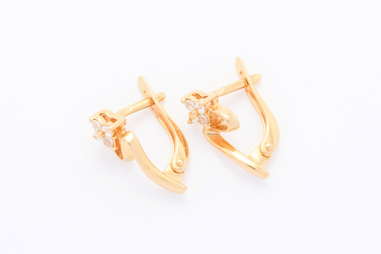 Zlat&eacute; n&aacute;u&scaron;nice se zirkony 2,56&nbsp;g 14kt